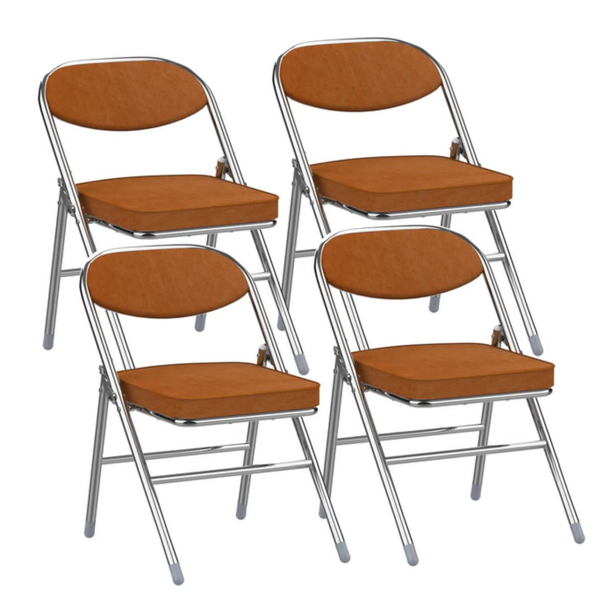 Chaise pliante salle à manger rembourrée velours côtelé – Lot de 2 ou 4