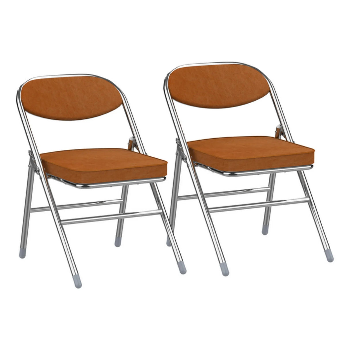 Chaise pliante salle à manger rembourrée velours côtelé – Lot de 2 ou 4