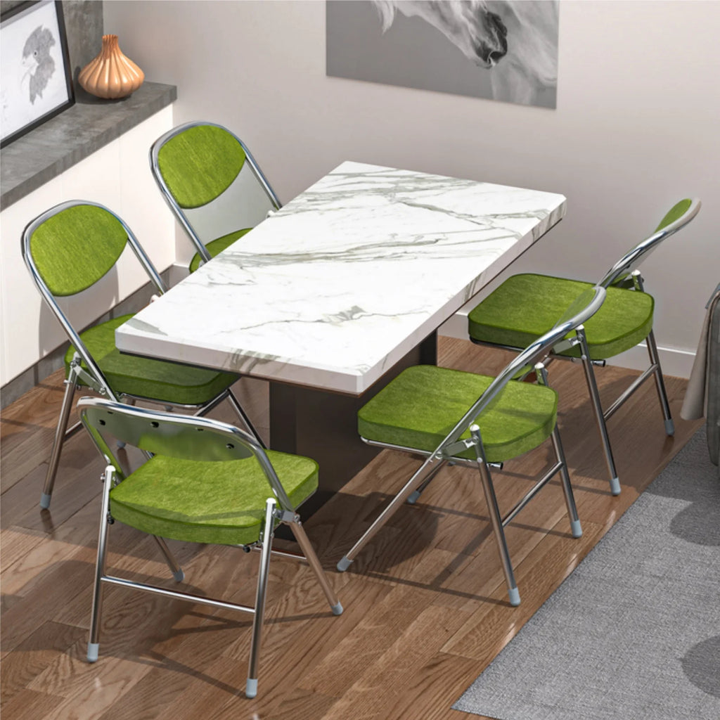Chaise pliante salle à manger rembourrée velours côtelé – Lot de 2 ou 4