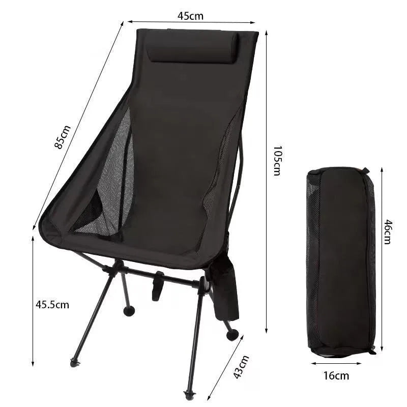 Chaise pliante camping légère portable avec sac de transport inclus