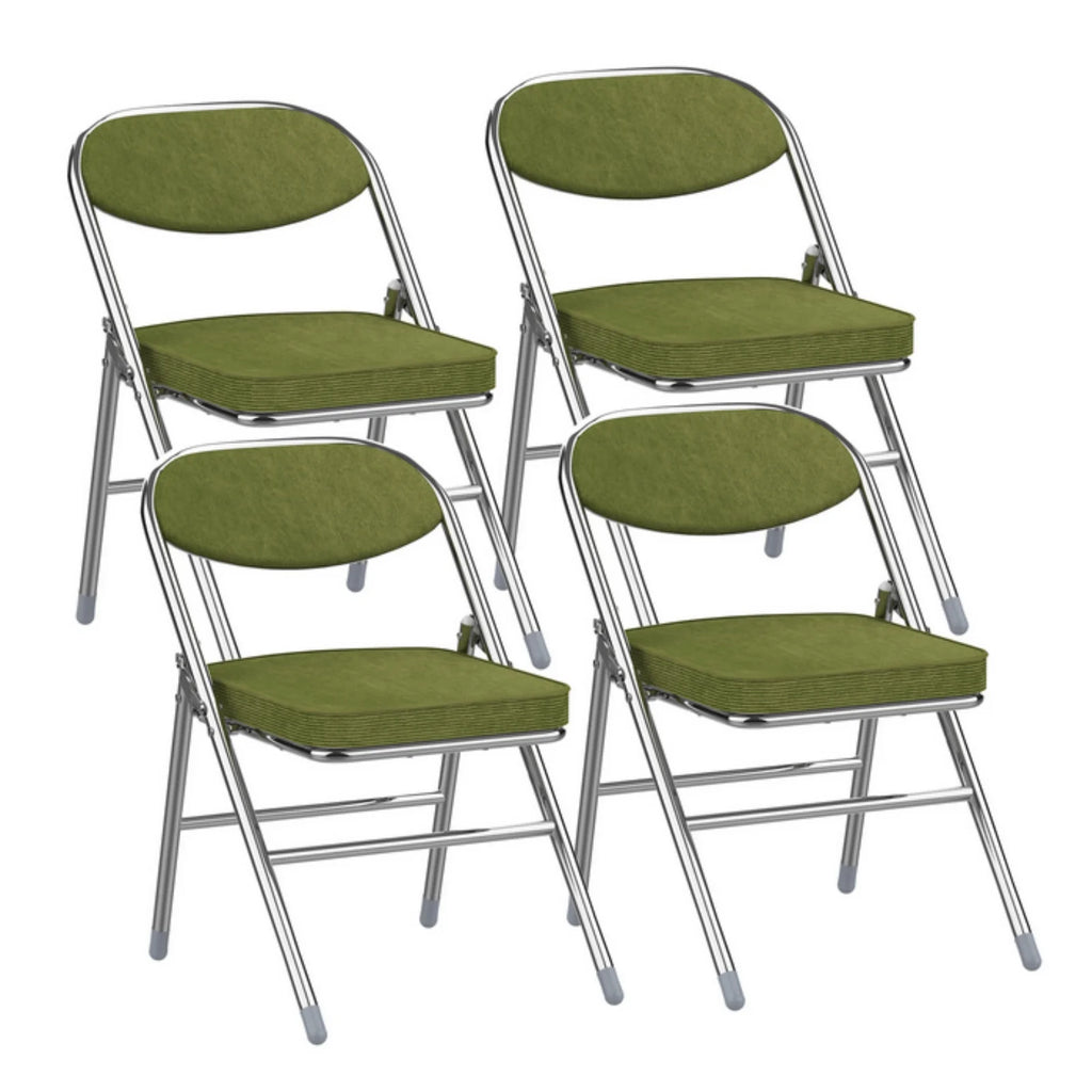 Chaise pliante salle à manger rembourrée velours côtelé – Lot de 2 ou 4